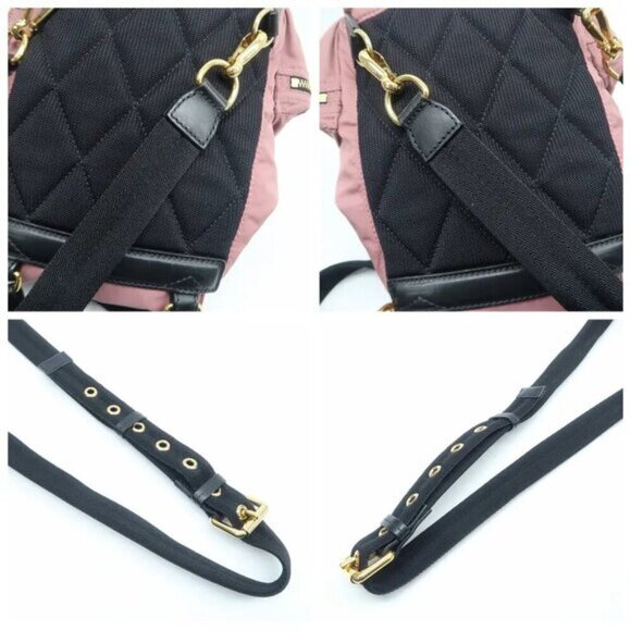 100% Authentic Burberry Rucksack Pink Nylon Backpack 747-08424 - Picture 9 of 12